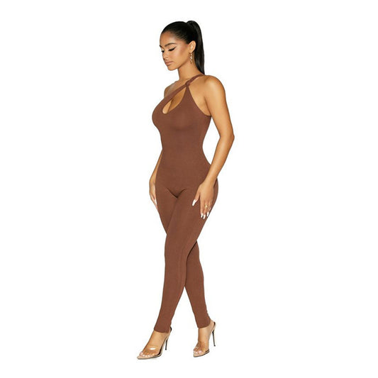 One Shoulder Fitted Jumpsuit