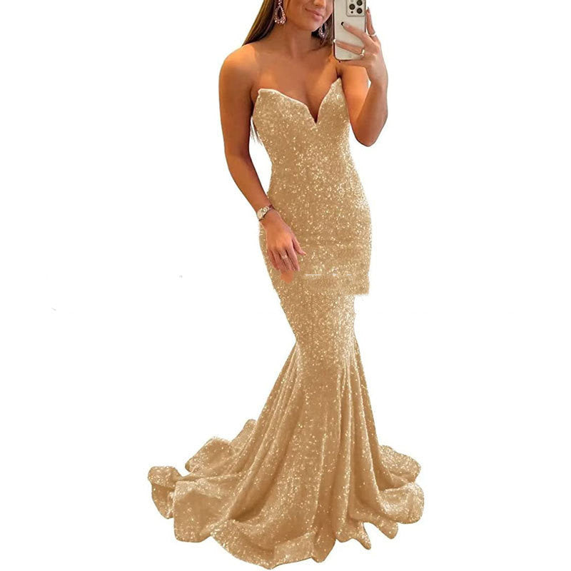 Sequined Evening Gown