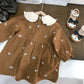 Girls' Lace Collar Cotton Dress