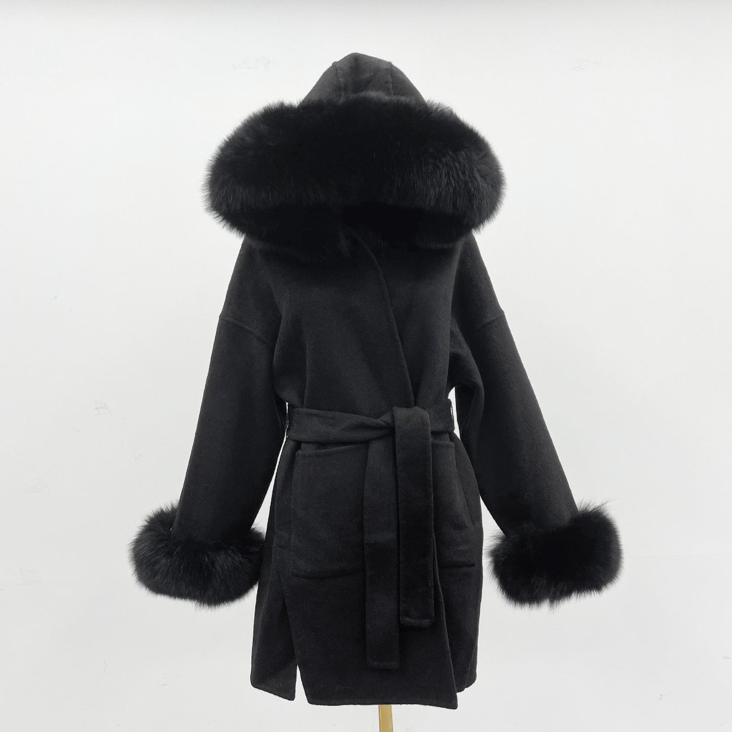 Fur Wool Winter Coat