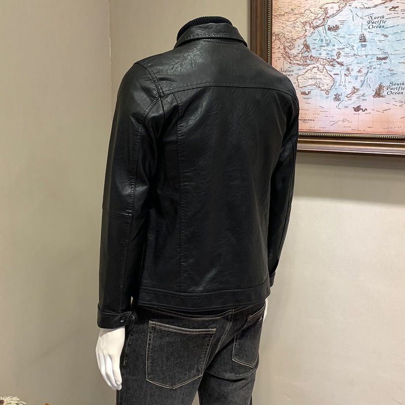 Men's Short Casual Biker's Leather Jacket