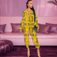 Contrast Printed Jumpsuit