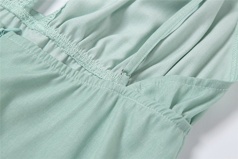 Lotus Leaf Suspender Dress