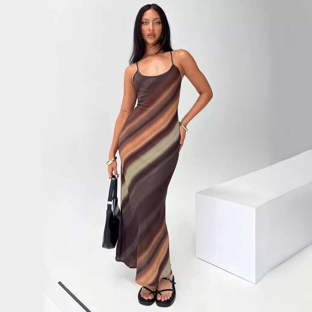 Ladies X Back Long Dress