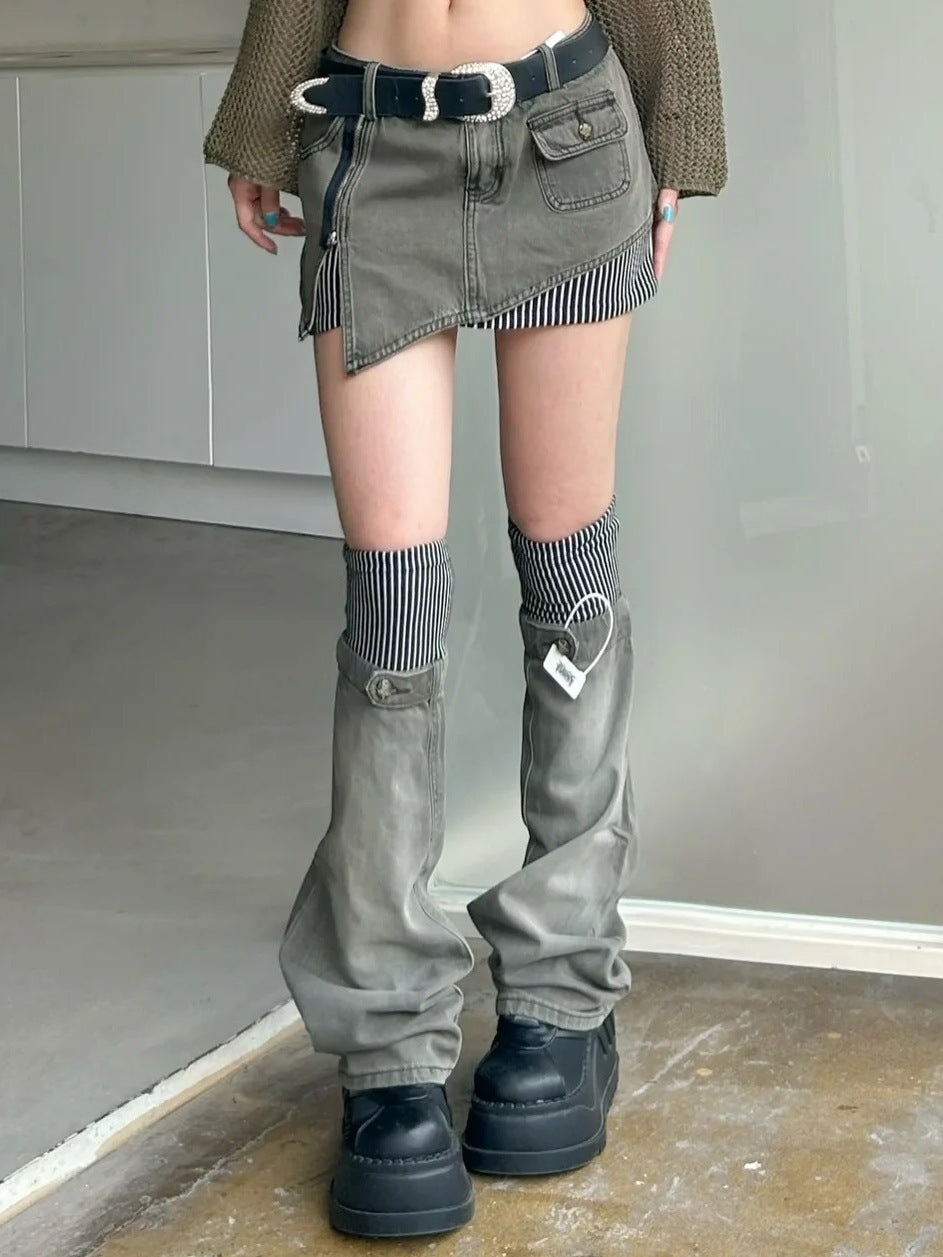 Women's American Retro Denim Skirt
