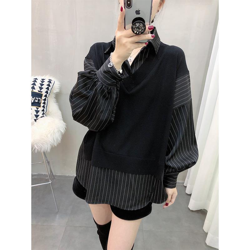 Pinstripe Cotton 2pcs Shirt