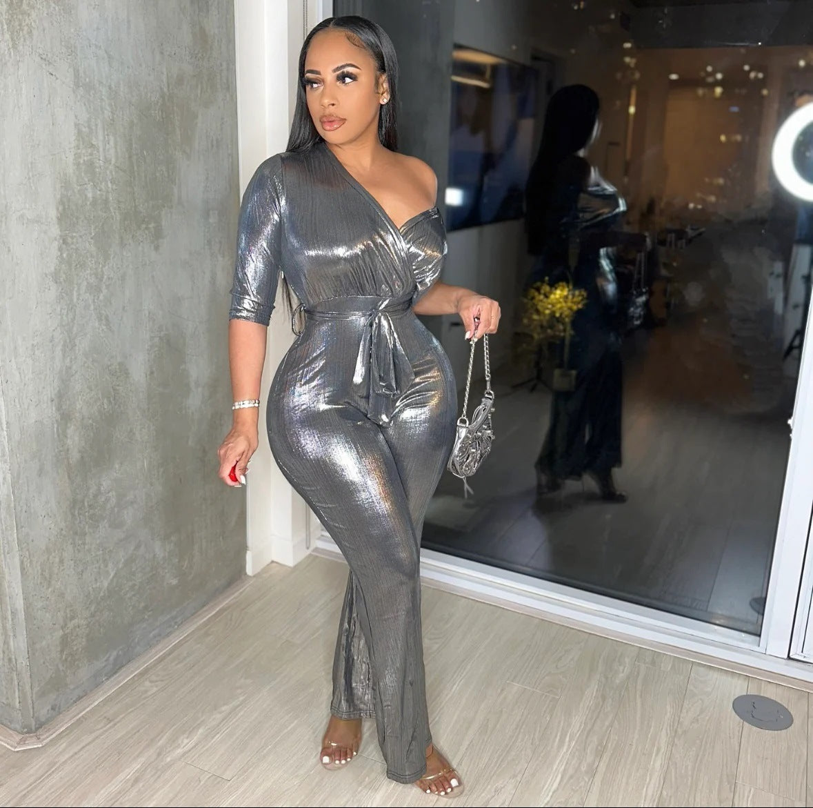 Socialite One Shoulder Jumpsuit