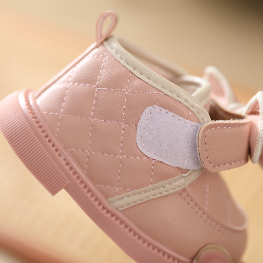 Baby Girl's Cotton Bow Shoes