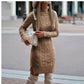 Knitted Turtleneck Dress W/ Slit
