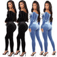 Velvet Off-the-shoulder Fitted Jumpsuit