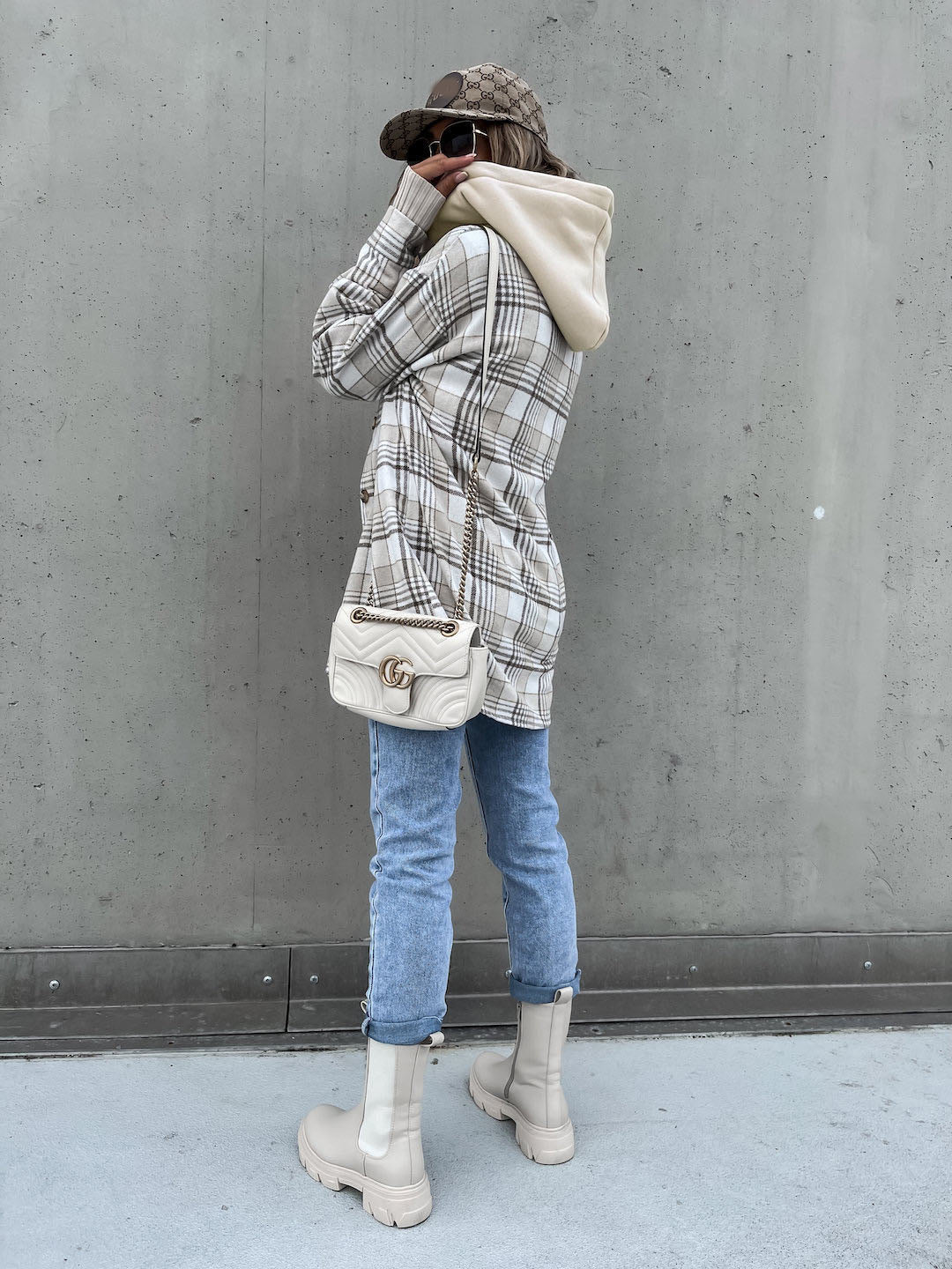 Women's Woolen Plaid Jacket