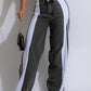 High Waist Patchwork Trousers
