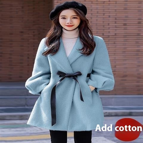 Women's Goat Skin Woolen Coat