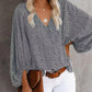 Printed Balloon Sleeve Blouse