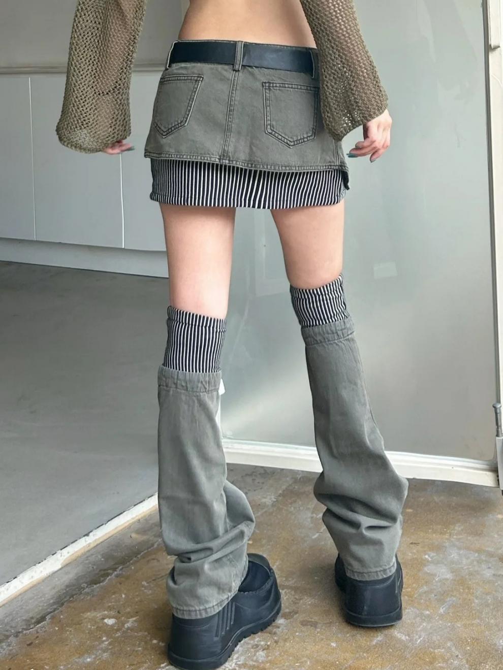 Women's American Retro Denim Skirt