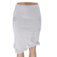 Distressed Denim Skirt