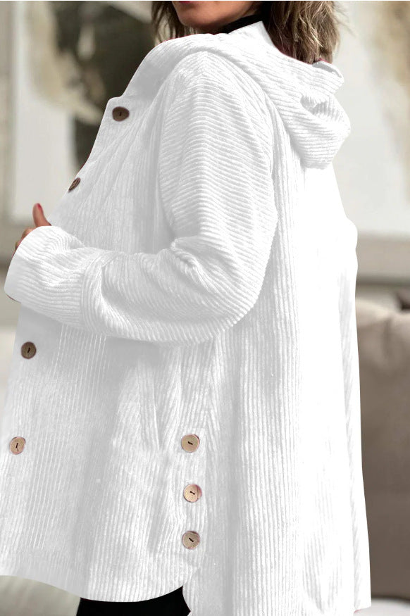 Women's Hooded Corduroy Jacket