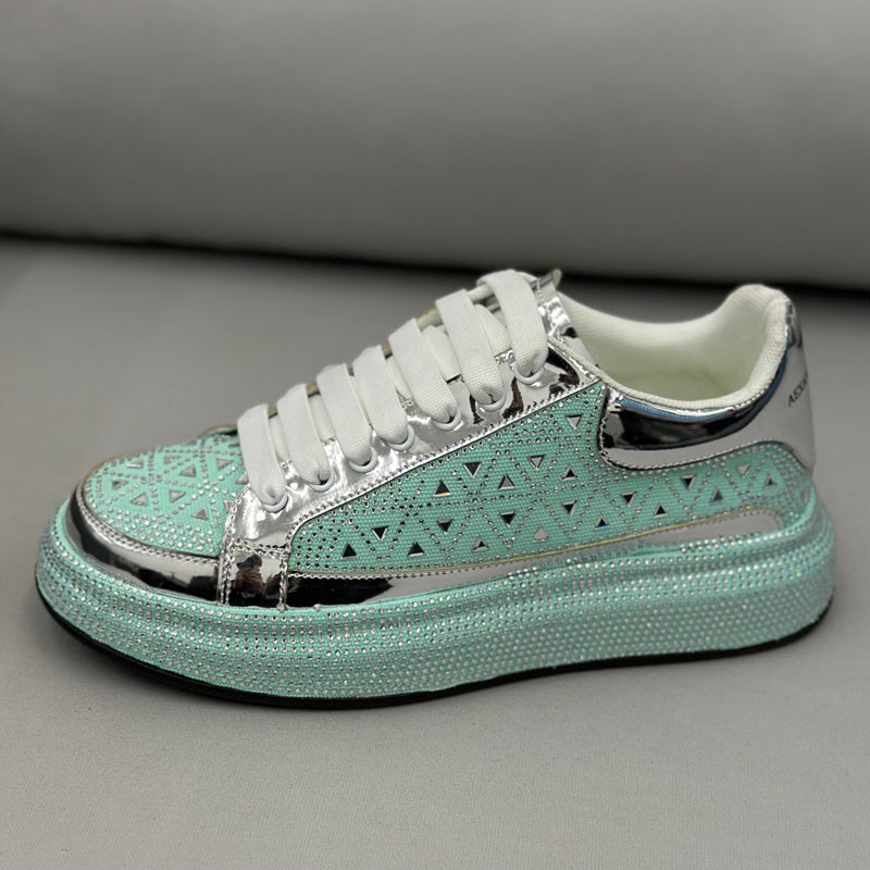 Men's Low-top Rhinestone Sneakers