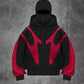 Pattern Stitching Trendy Zipper Hoodie For Men