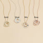 Titanium Steel Plated Multiple Rings Necklace