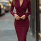 Single Breasted Slim Long Suit Dress