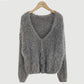 Mink Long-sleeved Knitted Cardigan For Women