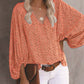 Printed Balloon Sleeve Blouse