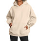 Solid Color Oversized Hoodie For Women