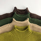 Kids'  Retro Knitted Turtleneck Sweater