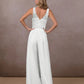 Women's V-neck Chiffon Pants Jumpsuit