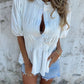 Women's Pleated Button Shirt