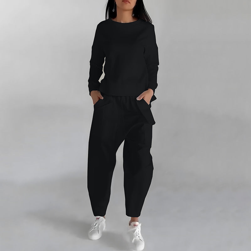 Women's 2 pcs Tie Back Sweat Suit