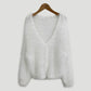Mink Long-sleeved Knitted Cardigan For Women