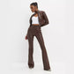 Women's Glossy Flared Pants Suit