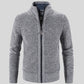 Solid Color Stand Collar Jacket Cardigan For Men