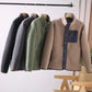 Fleece-Lined Thickened Stand Collar Pocket Jacket For Men