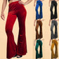 Velvet Bell-bottom Pants