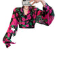 Lantern Sleeve Chiffon Shirt