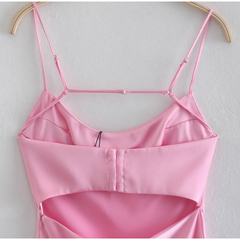 Women's Camis Satin Slip on Dress