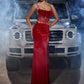 Rhinestone Velvet Gown