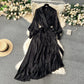 Ladies Long Sleeve Ruffles Dress