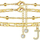 Zircon Letters Anklet