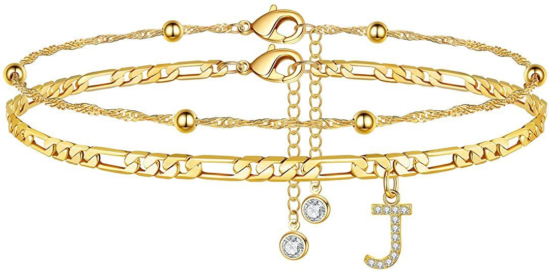 Zircon Letters Anklet