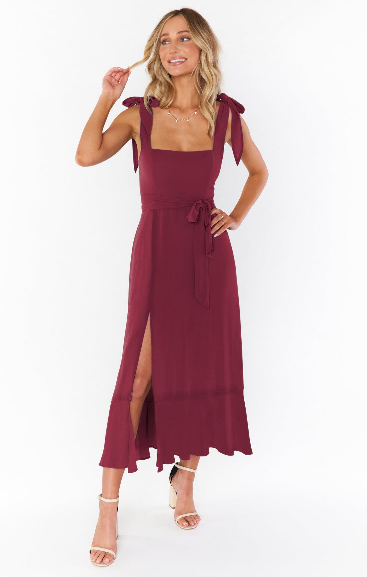 Women's Flared Slit Front Dress