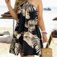 Printed Halter Top Dress