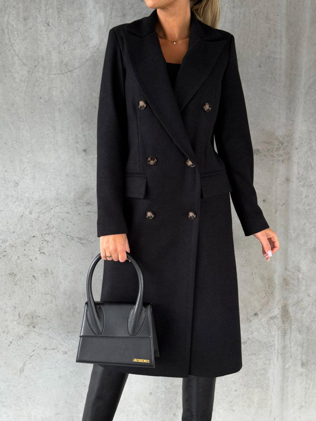 Double Breasted Long Fitted Jacket