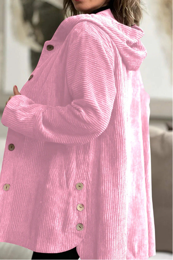 Women's Hooded Corduroy Jacket