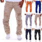 Double Waist Ripped Cargo Trousers