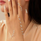 Zircon Leaves Finger Chain