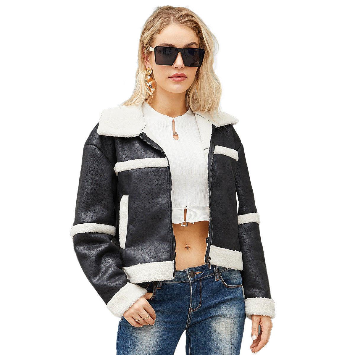 Women's Suede Fleece Jacket